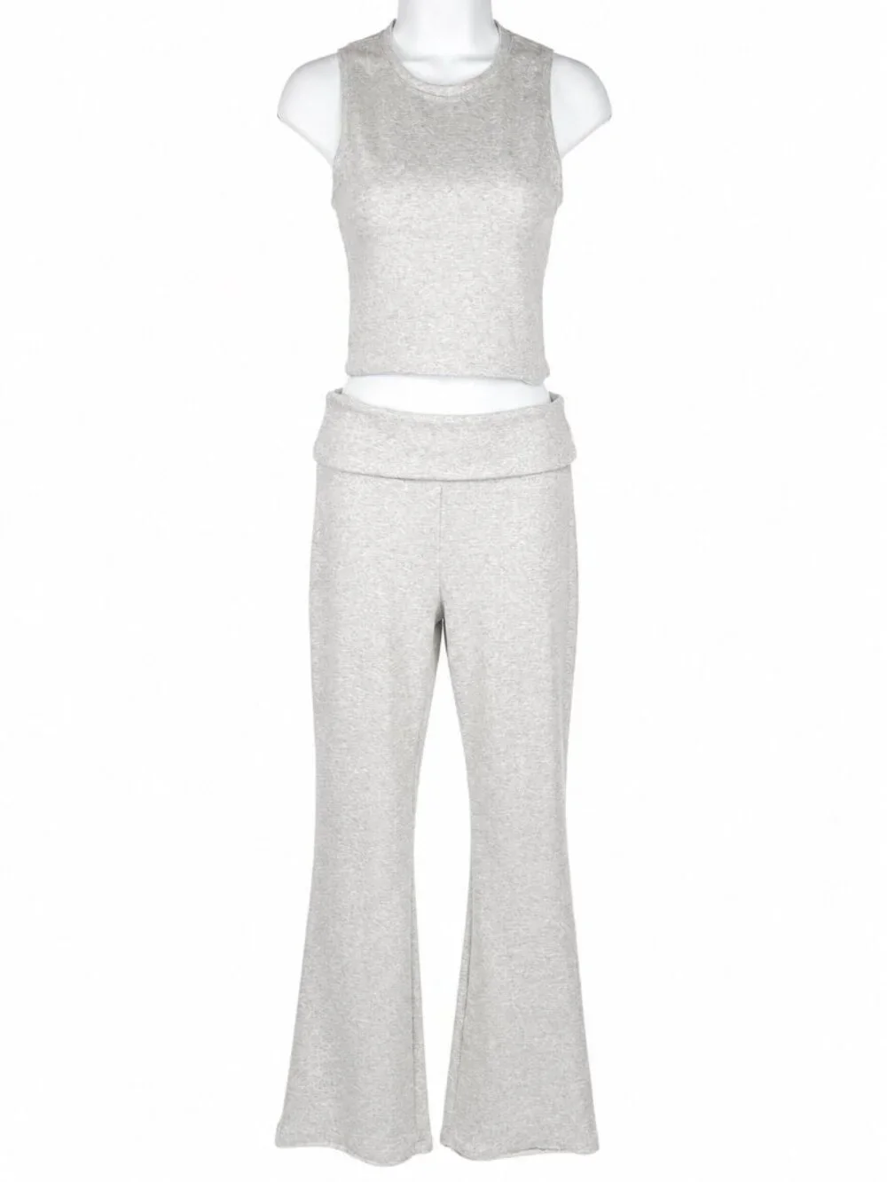 Camila Coelho Revolve 2 Piece Set Women Sz L Gray Lounge Athleisure Comfy Soft